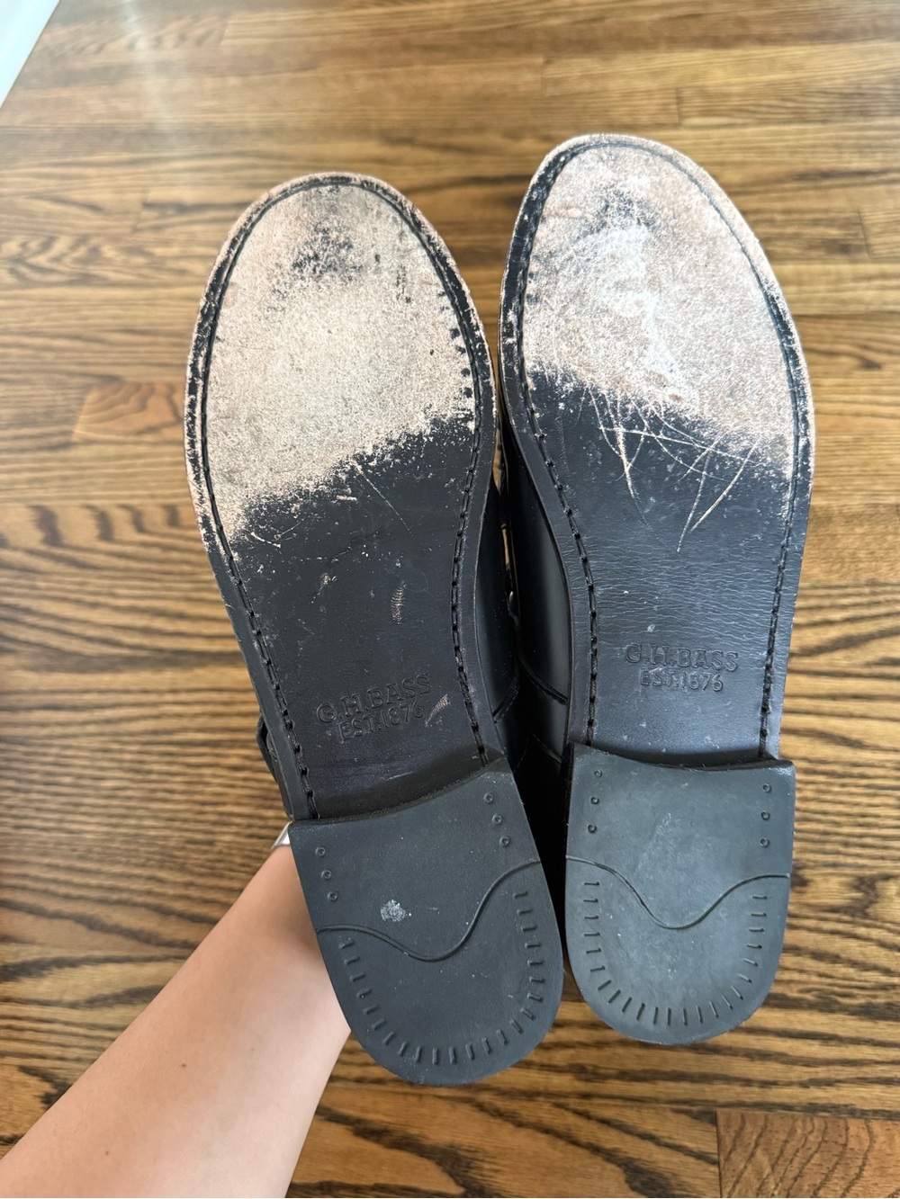 G.H. Bass Mary Jane Weejuns Black Leather Loafers Women’s 10 - Picture 6 of 7